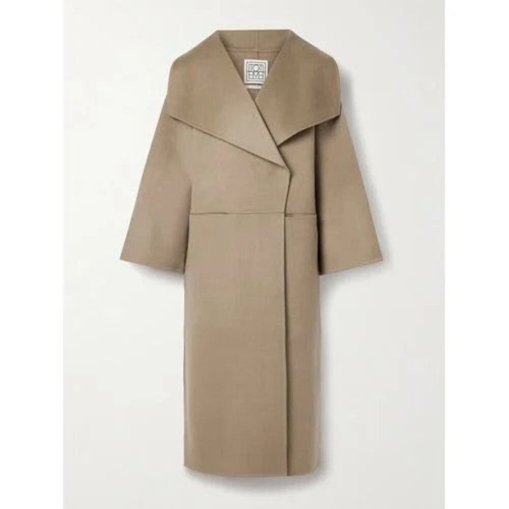 Toteme Wool And Cashmere-blend Coat Mushroom - XXS